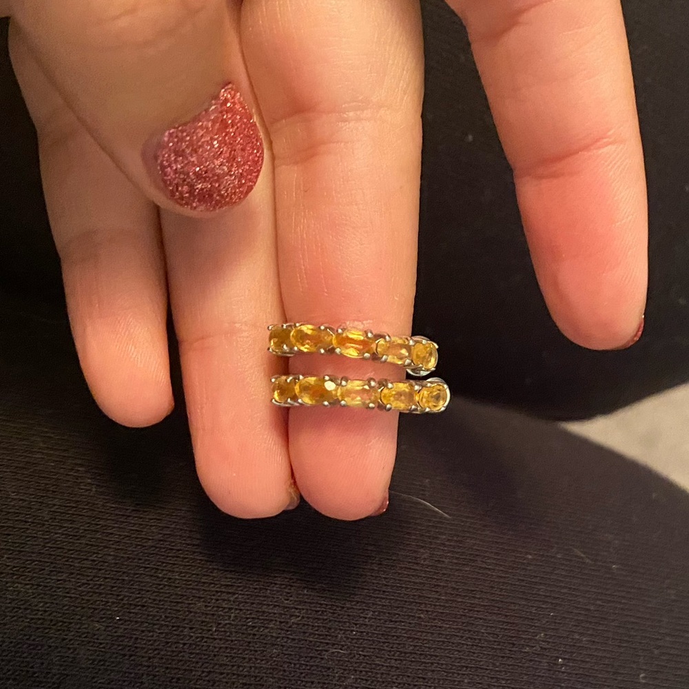 Sterling silver and citrine earrings